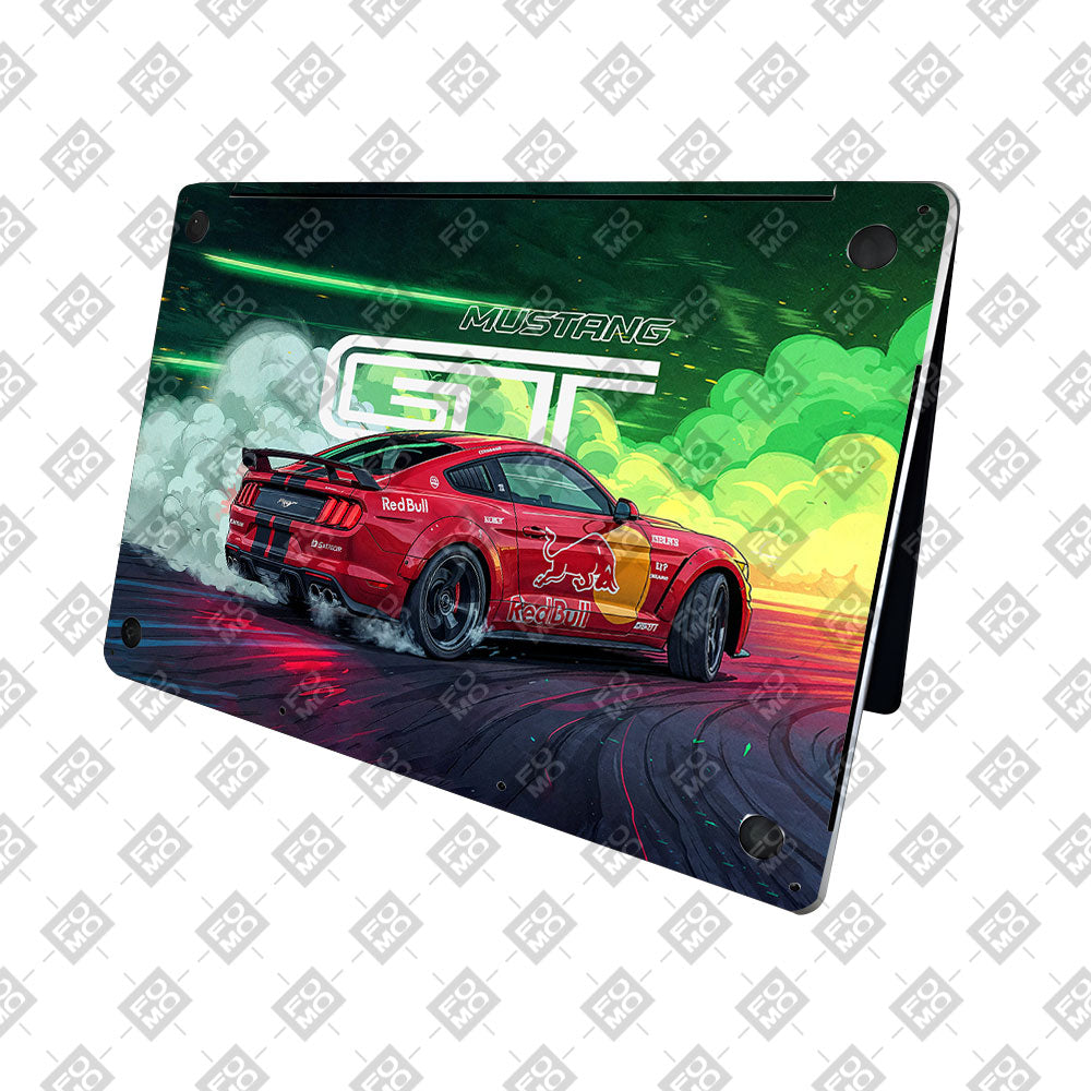 Mustang GT Red Bull Drift Beast MacBook Neo 13 Laptop Skin