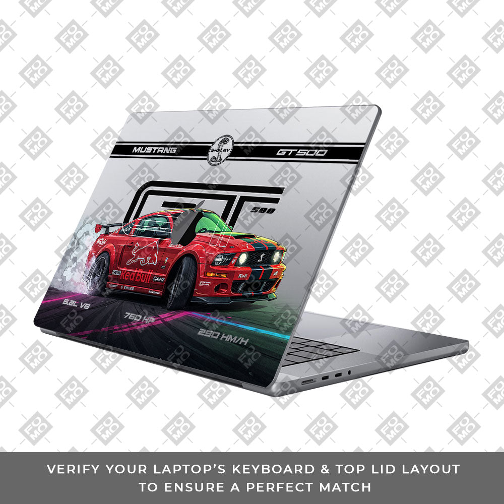 Transparent Shelby GT500 Red Bull Venom MacBook Pro 16 2019 Laptop Skin