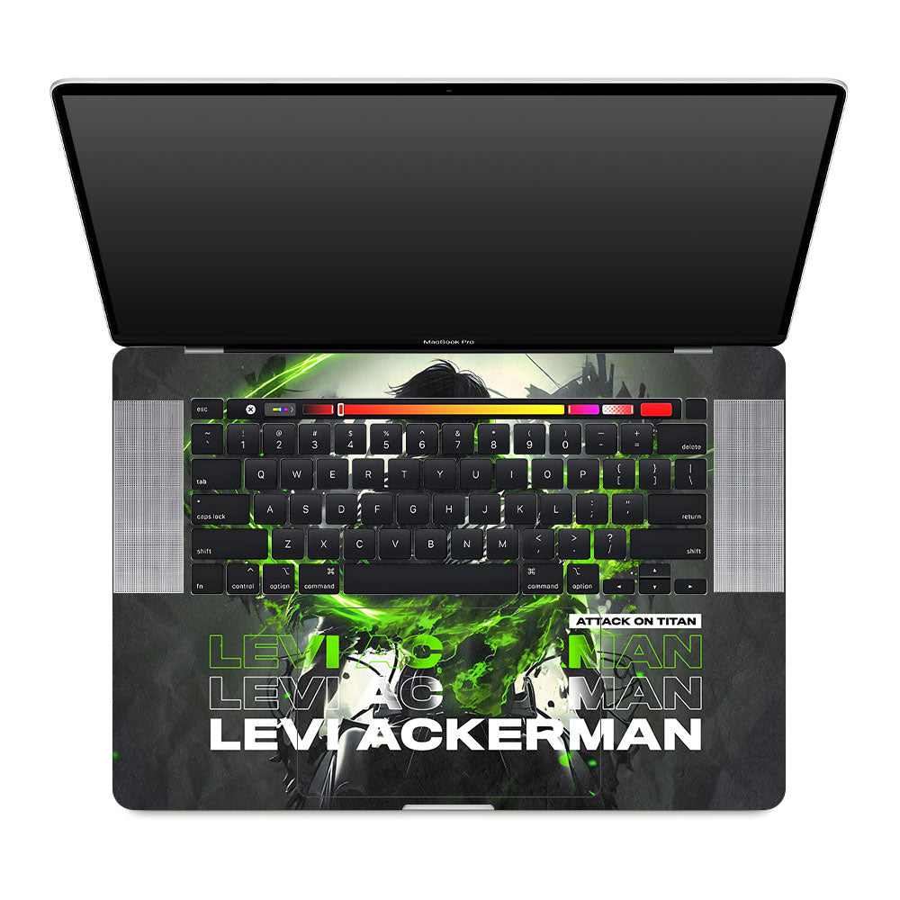 Levi Ackerman Neon Fury MacBook Pro 16 2019 Laptop Skin