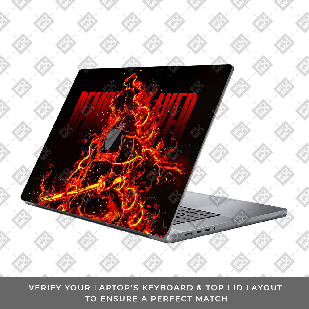 Rengoku Blazing Inferno MacBook Pro 16 2019 Laptop Skin
