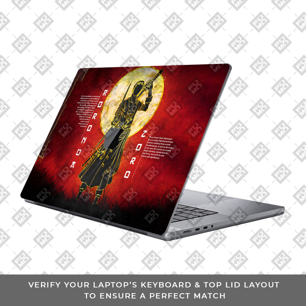 Zoro Under Golden Moon MacBook Pro 16 2019 Laptop Skin
