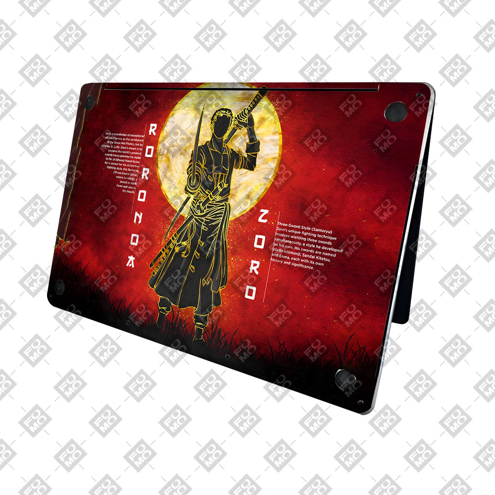 Zoro Under Golden Moon MacBook Neo 13 Laptop Skin