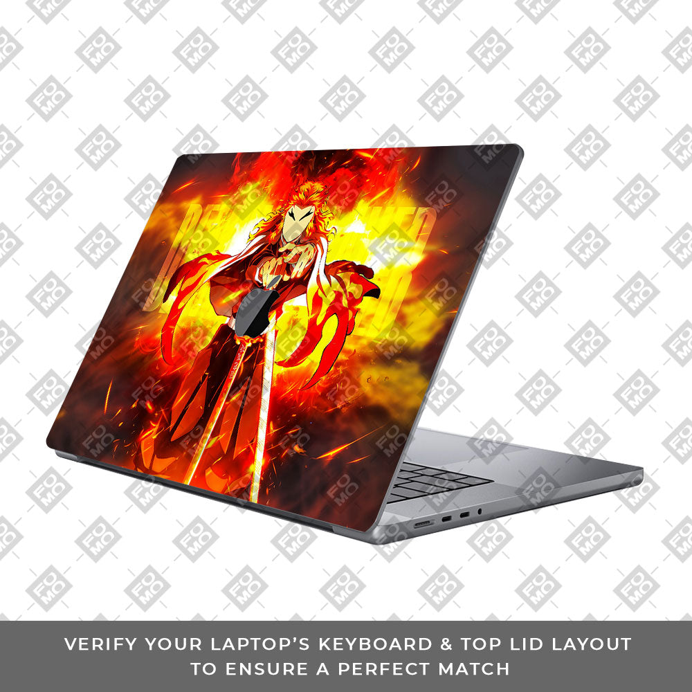 Flame Hashira Rengoku MacBook Pro 16 2019 Laptop Skin