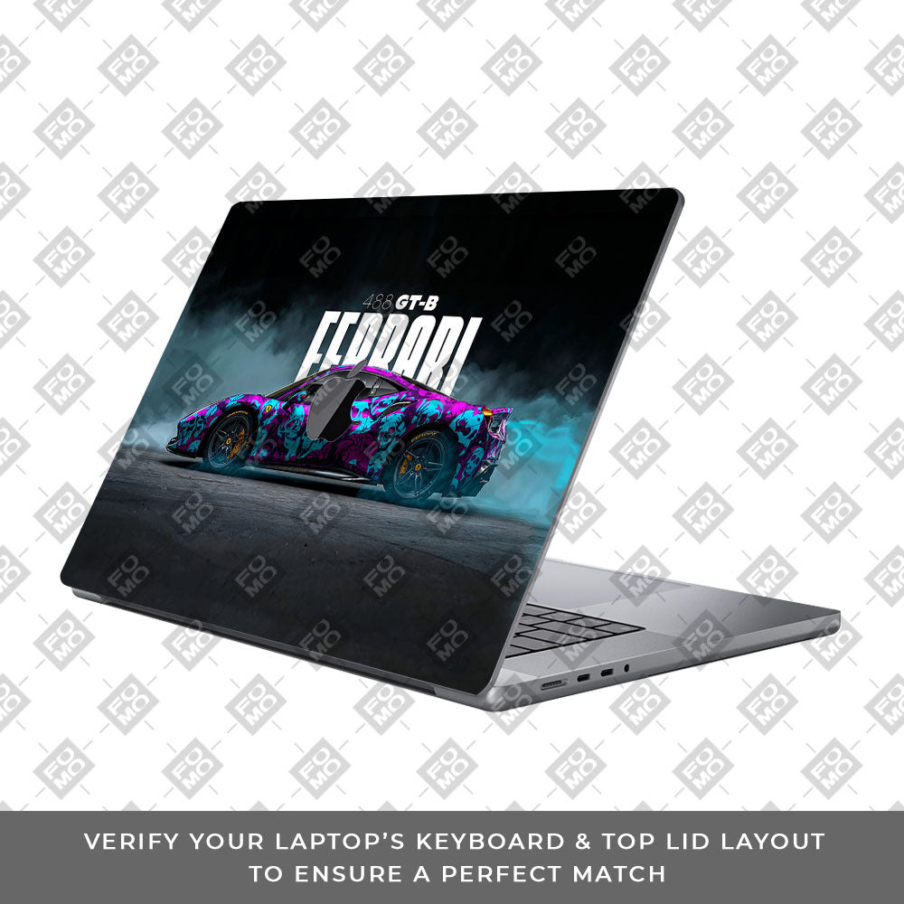 Psycho Drive Ferrari 488 MacBook Pro 16 2019 Laptop Skin