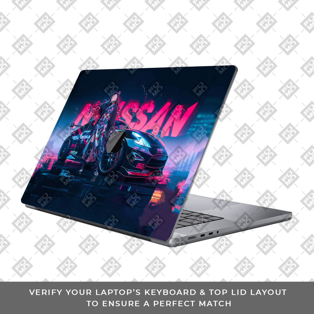 Neon Bloom Nezuko Racer MacBook Pro 16 2019 Laptop Skin