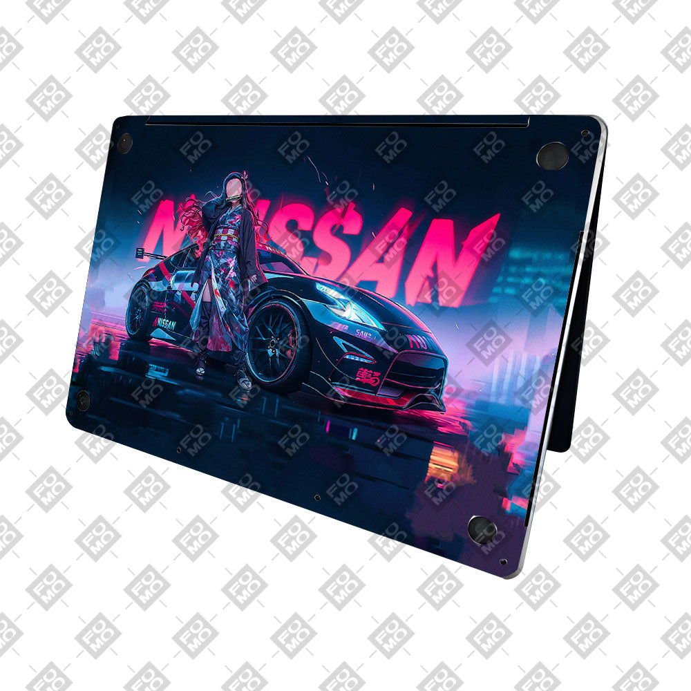 Neon Bloom Nezuko Racer MacBook Neo 13 Laptop Skin