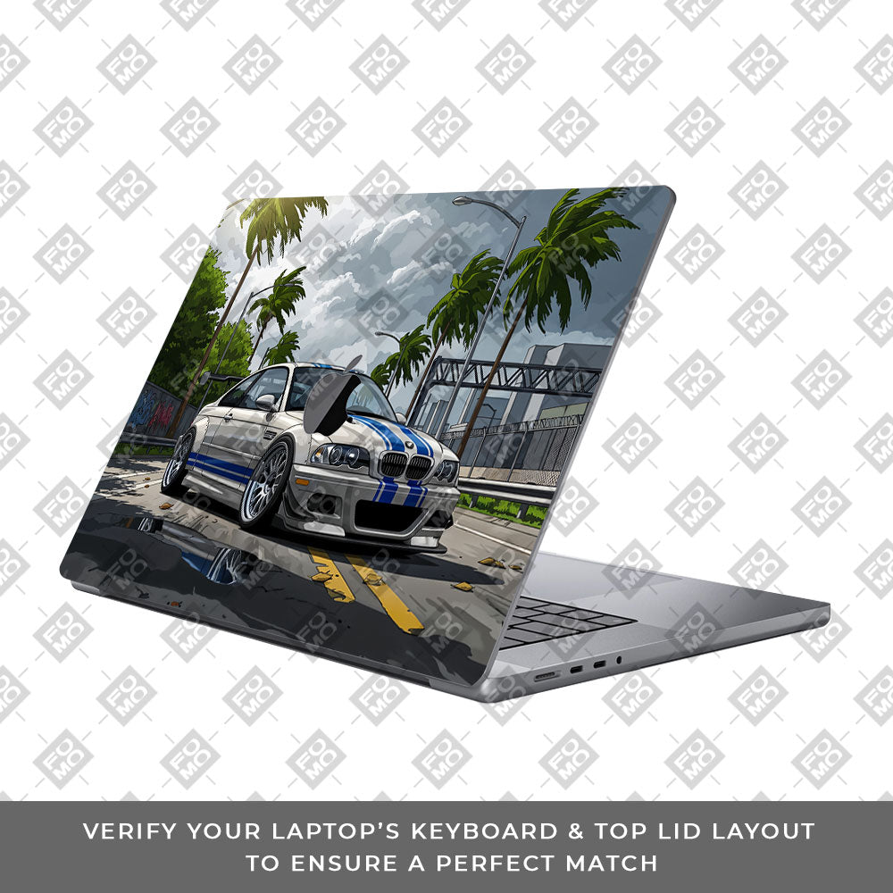 Street Icon BMW E46 Drift Legend MacBook Pro 16 2019 Laptop Skin