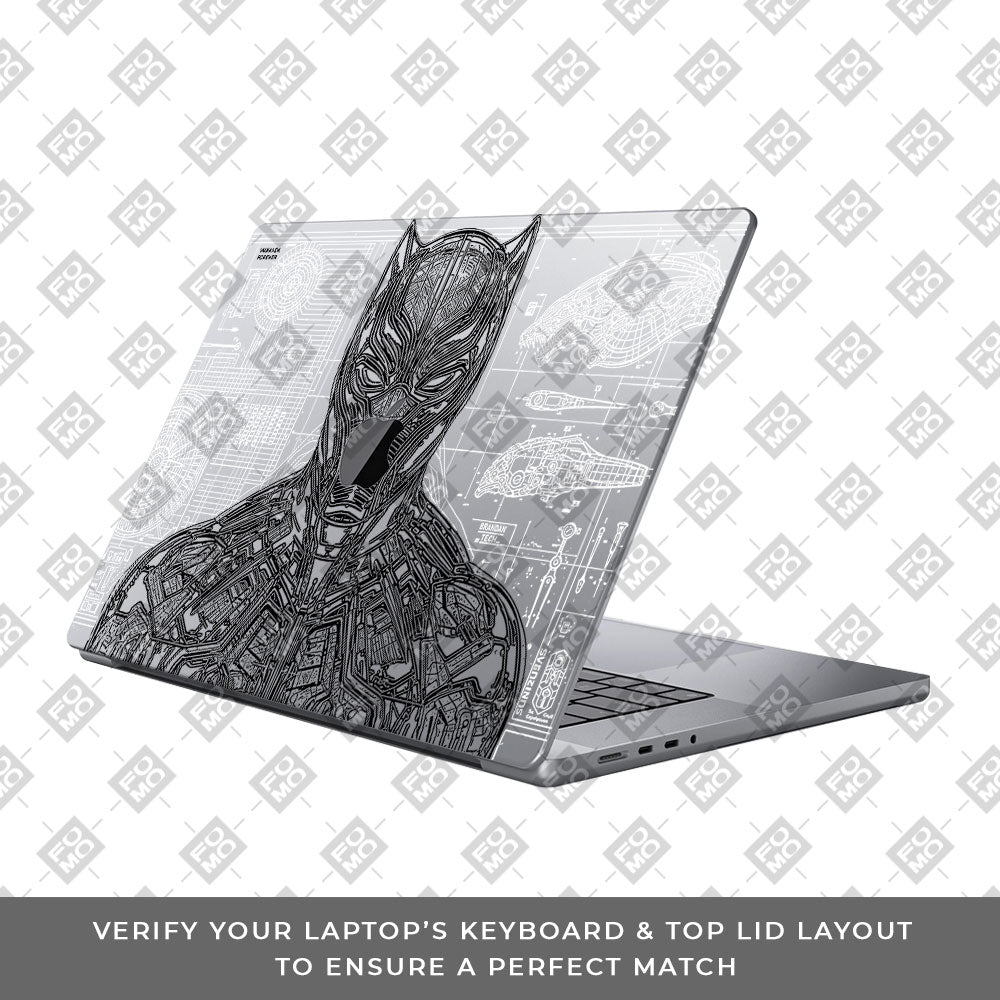 Transparent Black Panther Techshell MacBook Pro 16 2019 Laptop Skin