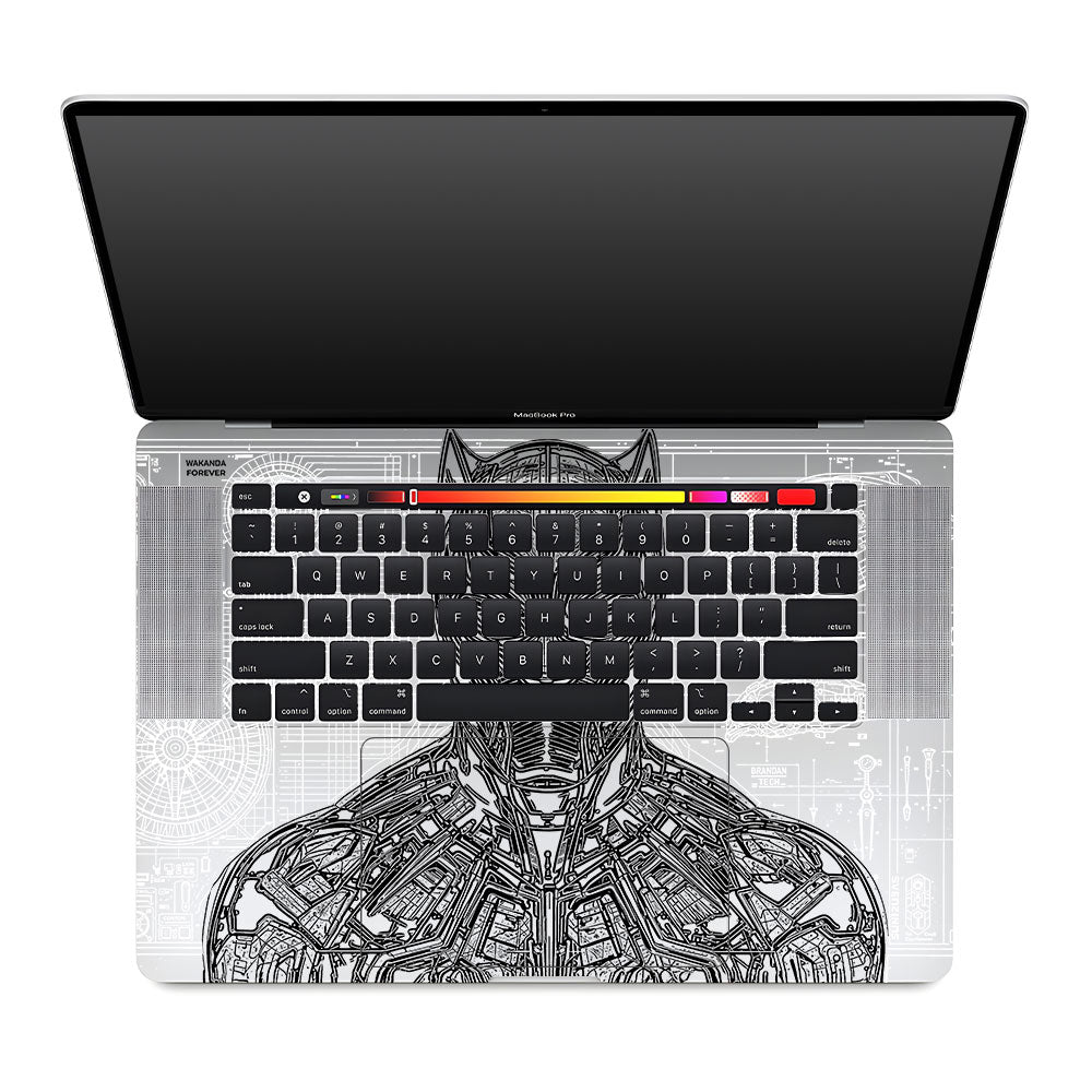 Transparent Black Panther Techshell MacBook Pro 16 2019 Laptop Skin