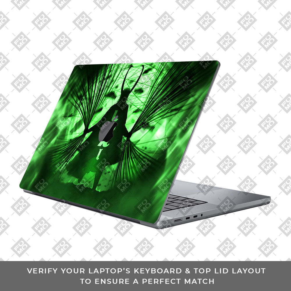 Loki's Green Aura MacBook Pro 16 2019 Laptop Skin