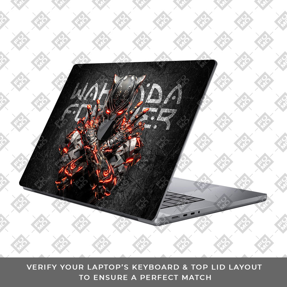 Black Panther Glowing Fury MacBook Pro 16 2019 Laptop Skin