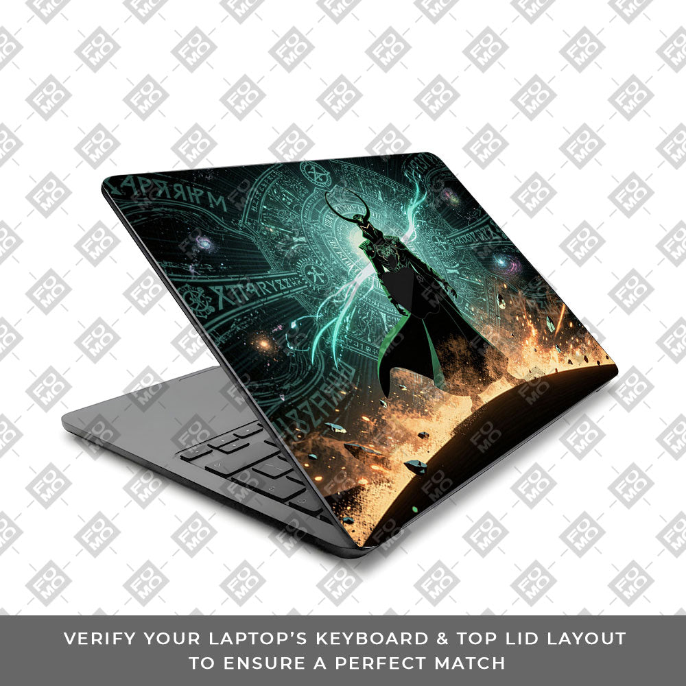 Loki God of Mischief Neon MacBook Air 13 M3 2024 Laptop Skin