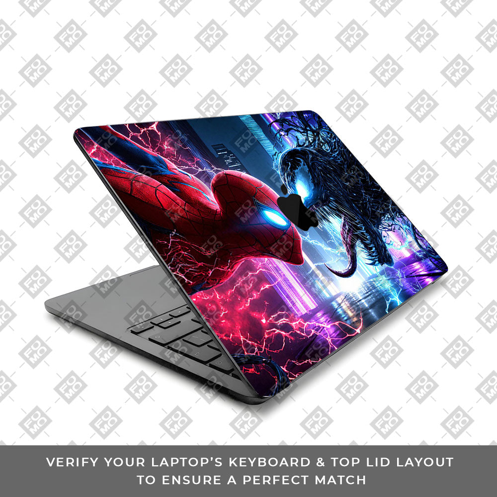Spiderman vs Venom Showdown MacBook Air 15 M2 2023 Laptop Skin