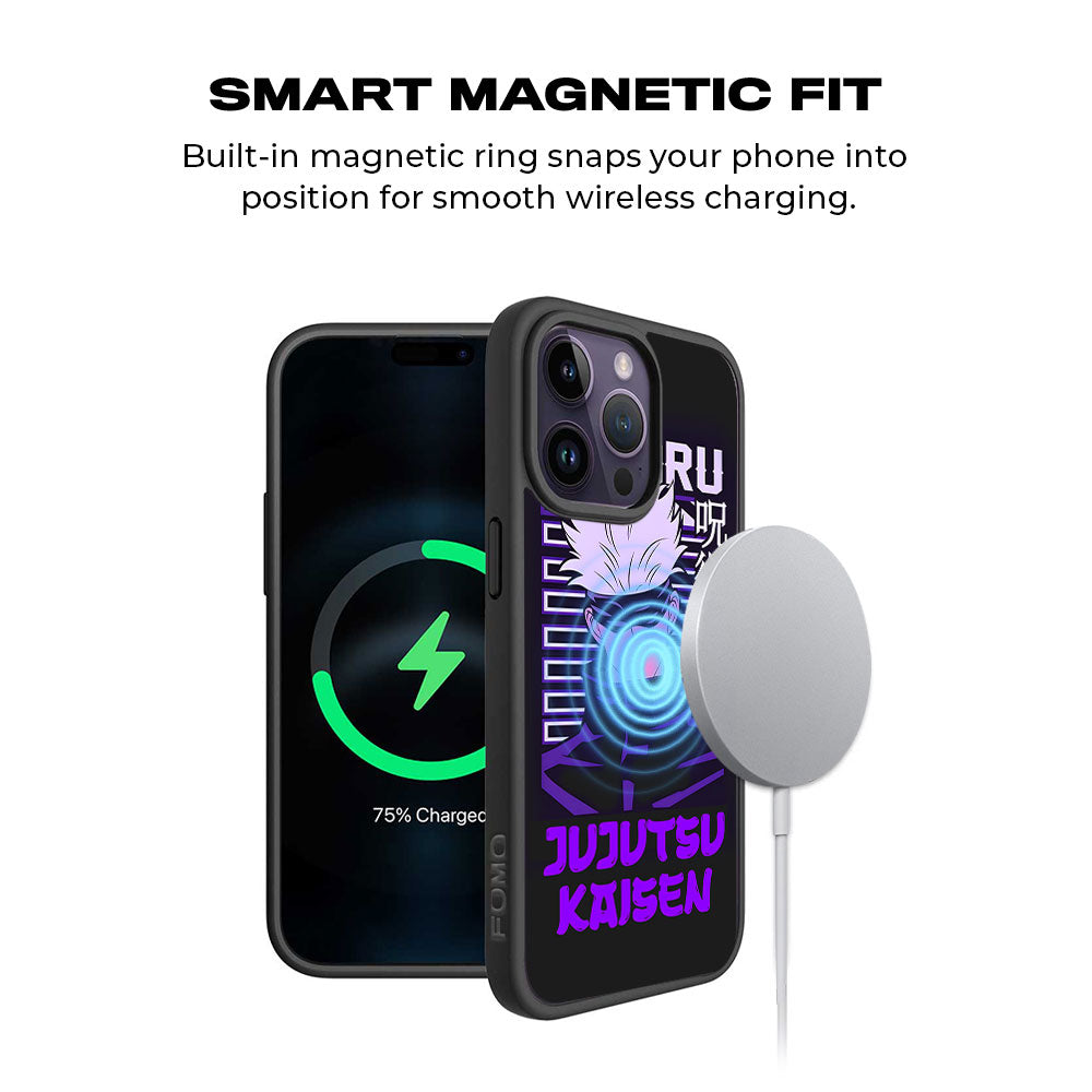 Satoru From Jujutsu Kaisen Skin with Shockguard Armour Magsafe Case for Apple iPhone 15 Pro Max