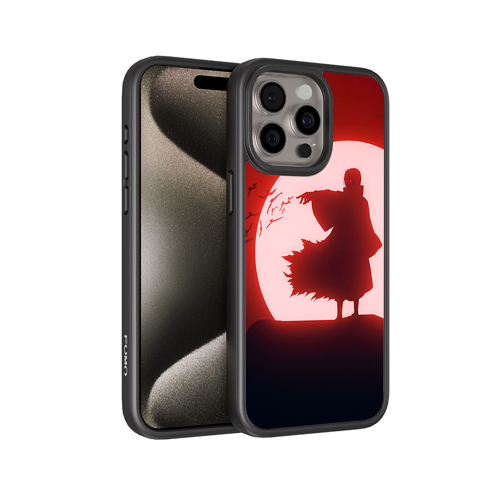 Itachi Uchiha Under Red Moon Skin with Shockguard Armour Magsafe Case for Apple iPhone 15 Pro
