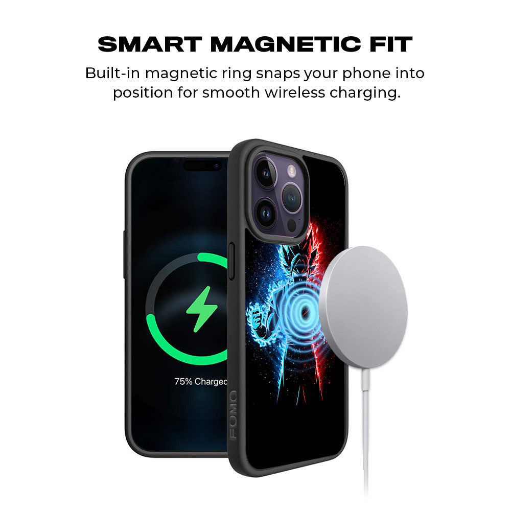 Vegeta in Dual Color Skin with Shockguard Armour Magsafe Case for Apple iPhone 15 Pro Max