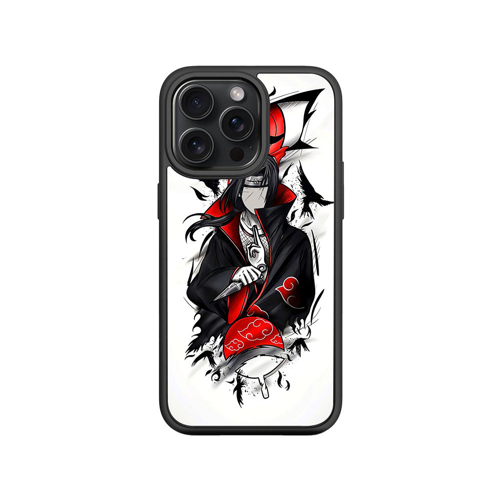 Itachi Uchiha Crows Crimson Skin with Shockguard Armour Magsafe Case for Apple iPhone 15 Pro
