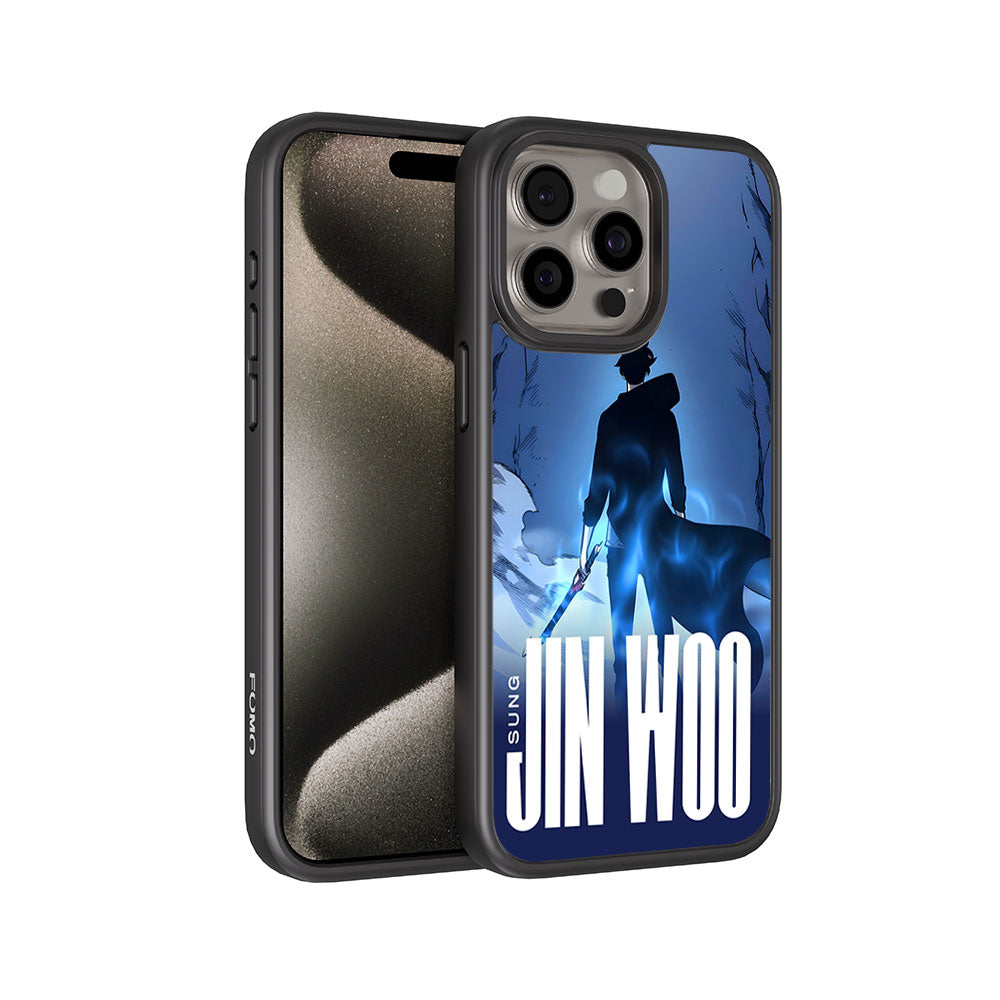 Jin Woo S-Rank Hunter Skin with Shockguard Armour Magsafe Case for Apple iPhone 15 Pro