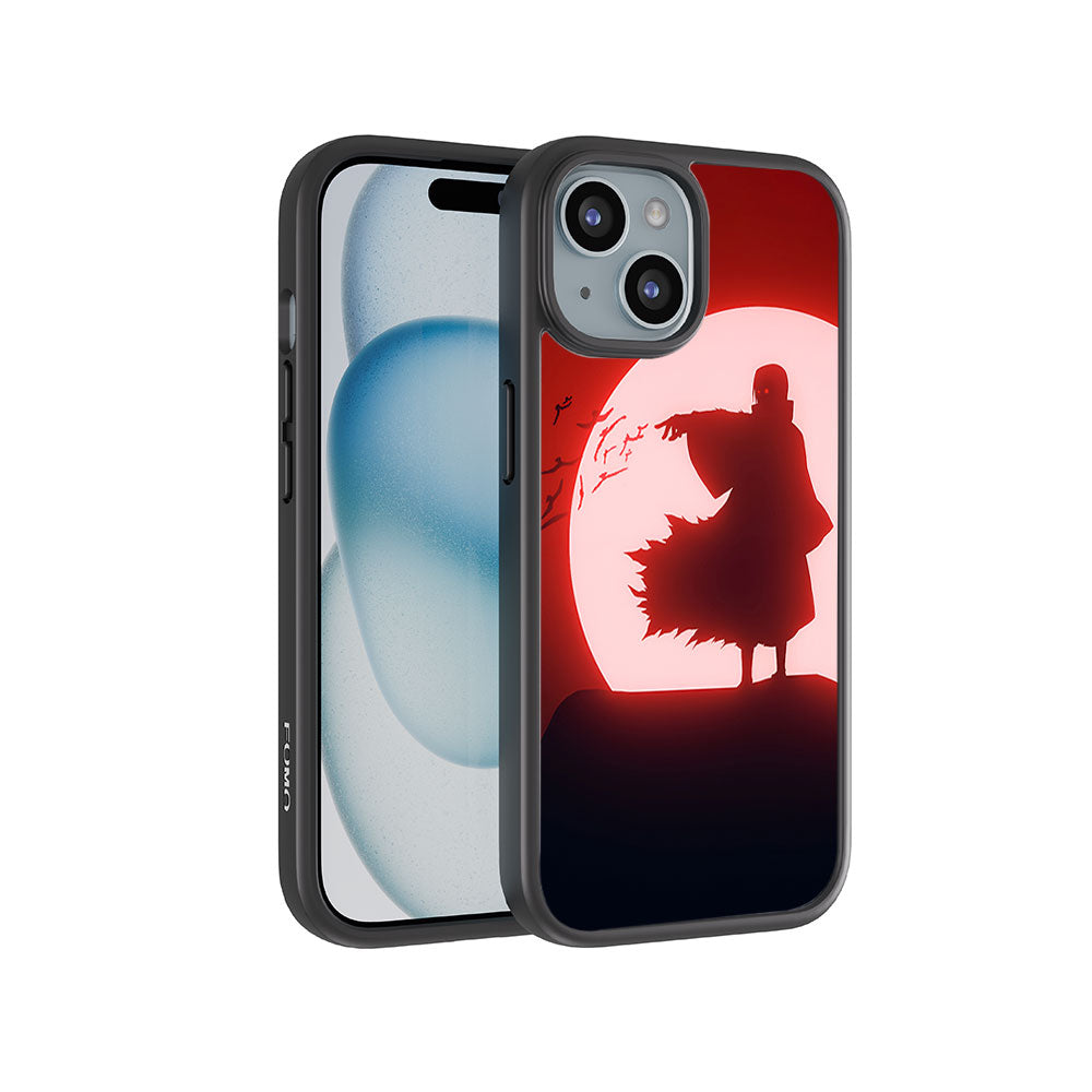 Itachi Uchiha Under Red Moon Skin with Shockguard Armour Magsafe Case for Apple iPhone 15 Plus