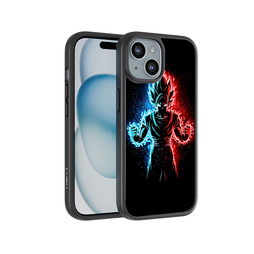 Vegeta in Dual Color Skin with Shockguard Armour Magsafe Case for Apple iPhone 15