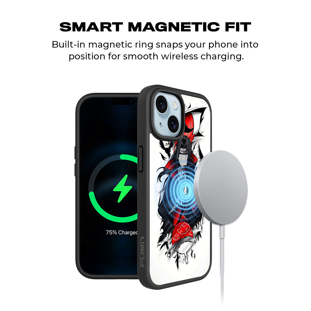 Itachi Uchiha Crows Crimson Skin with Shockguard Armour Magsafe Case for Apple iPhone 15