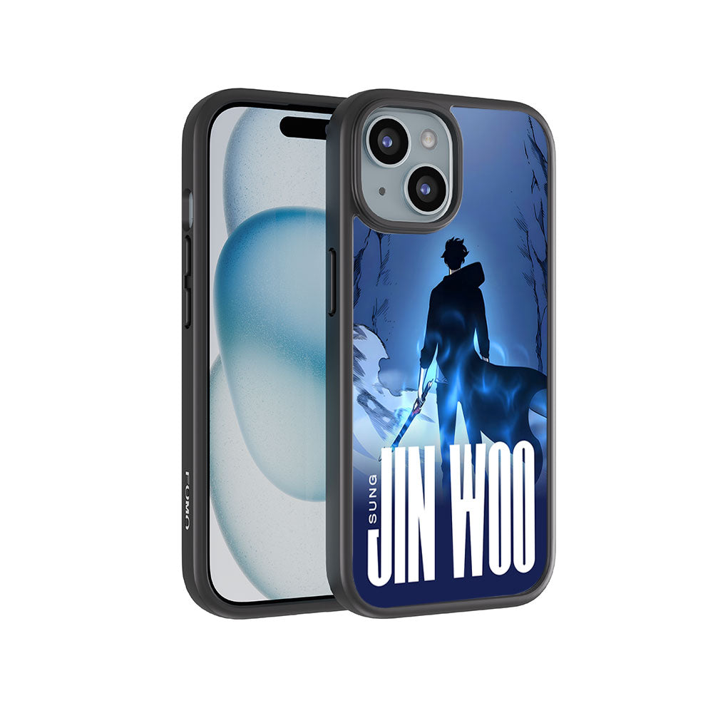 Jin Woo S-Rank Hunter Skin with Shockguard Armour Magsafe Case for Apple iPhone 15