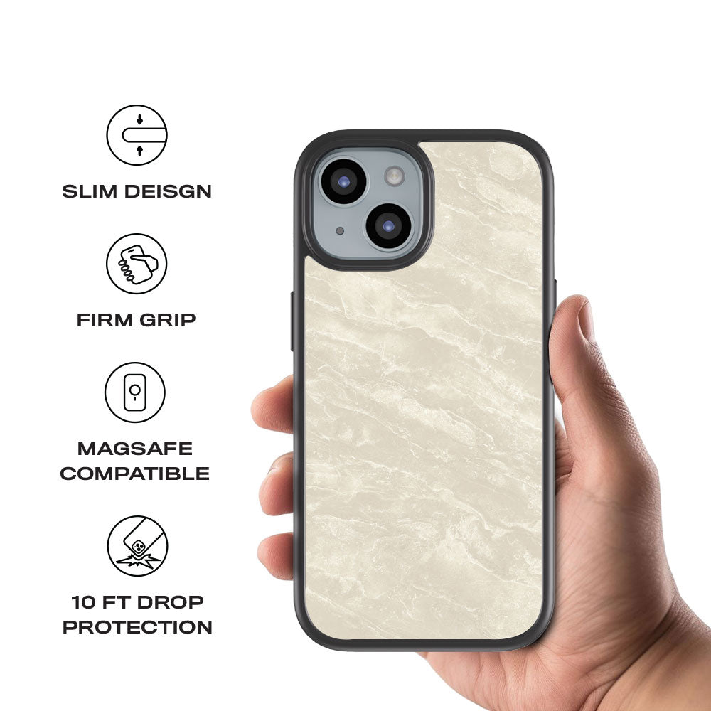 Marble Textured Skin with Shockguard Armour Magsafe Case for Apple iPhone 15 Plus