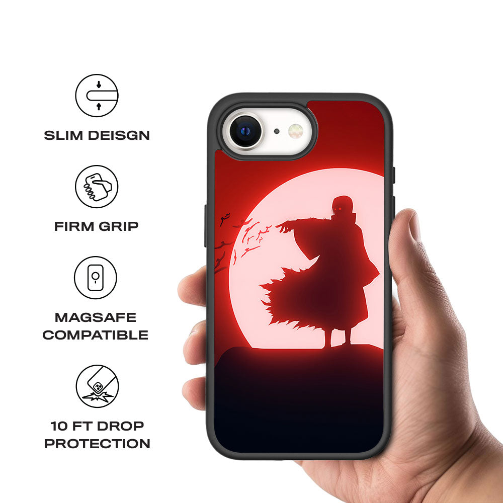 Itachi Uchiha Under Red Moon Skin with Shockguard Armour Magsafe Case for Apple iPhone 16E