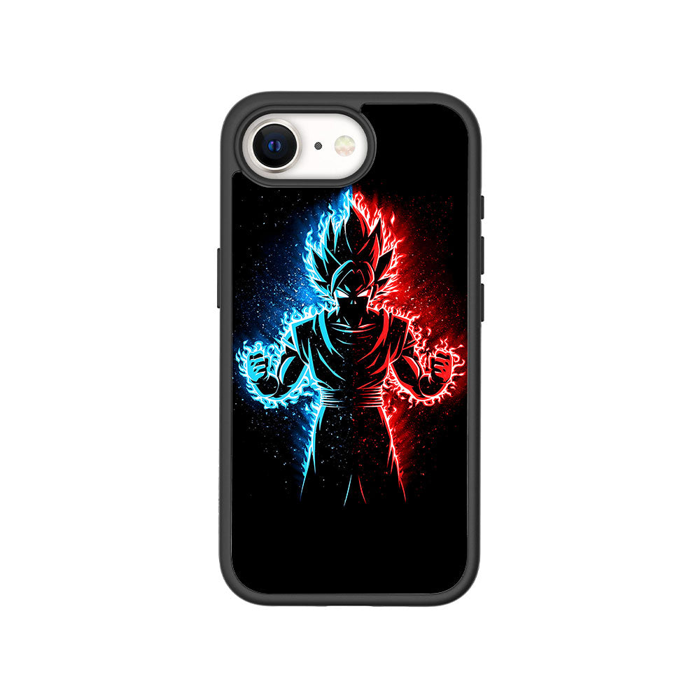 Vegeta in Dual Color Skin with Shockguard Armour Magsafe Case for Apple iPhone 16E