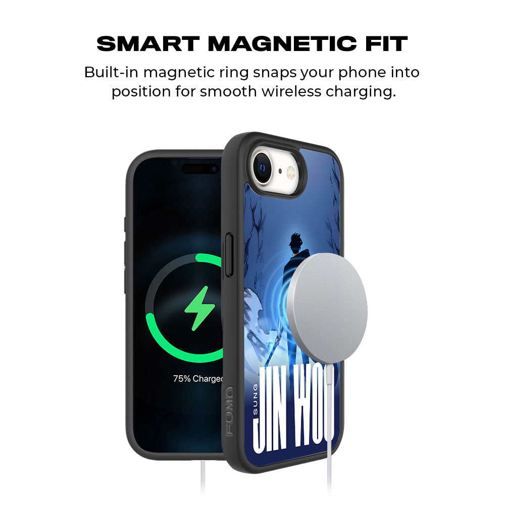 Jin Woo S-Rank Hunter Skin with Shockguard Armour Magsafe Case for Apple iPhone 16E