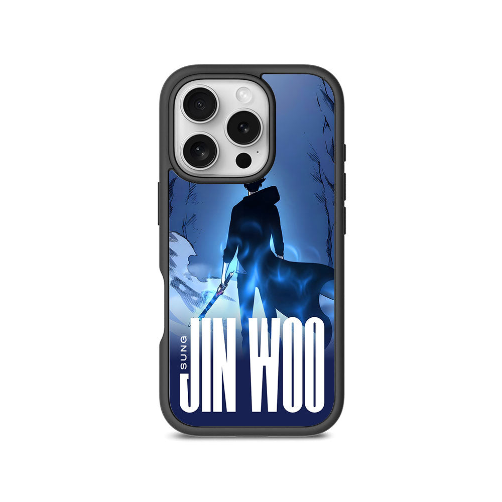 Jin Woo S-Rank Hunter Skin with Shockguard Armour Magsafe Case for Apple iPhone 16 Pro