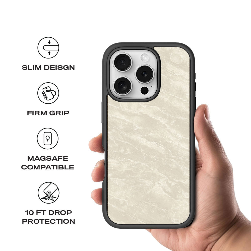 Marble Textured Skin with Shockguard Armour Magsafe Case for Apple iPhone 16 Pro Max