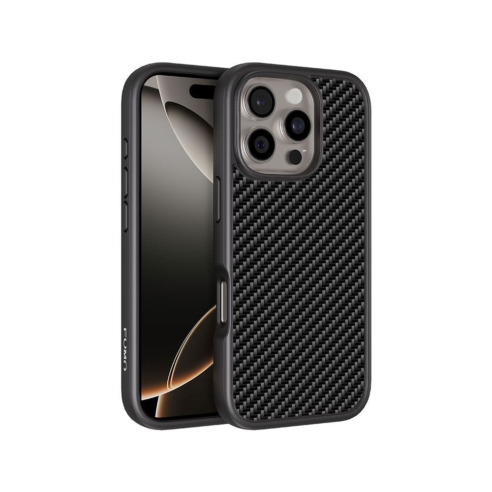 Carbon Fiber Textured Skin with Shockguard Armour Magsafe Case for Apple iPhone 16 Pro Max