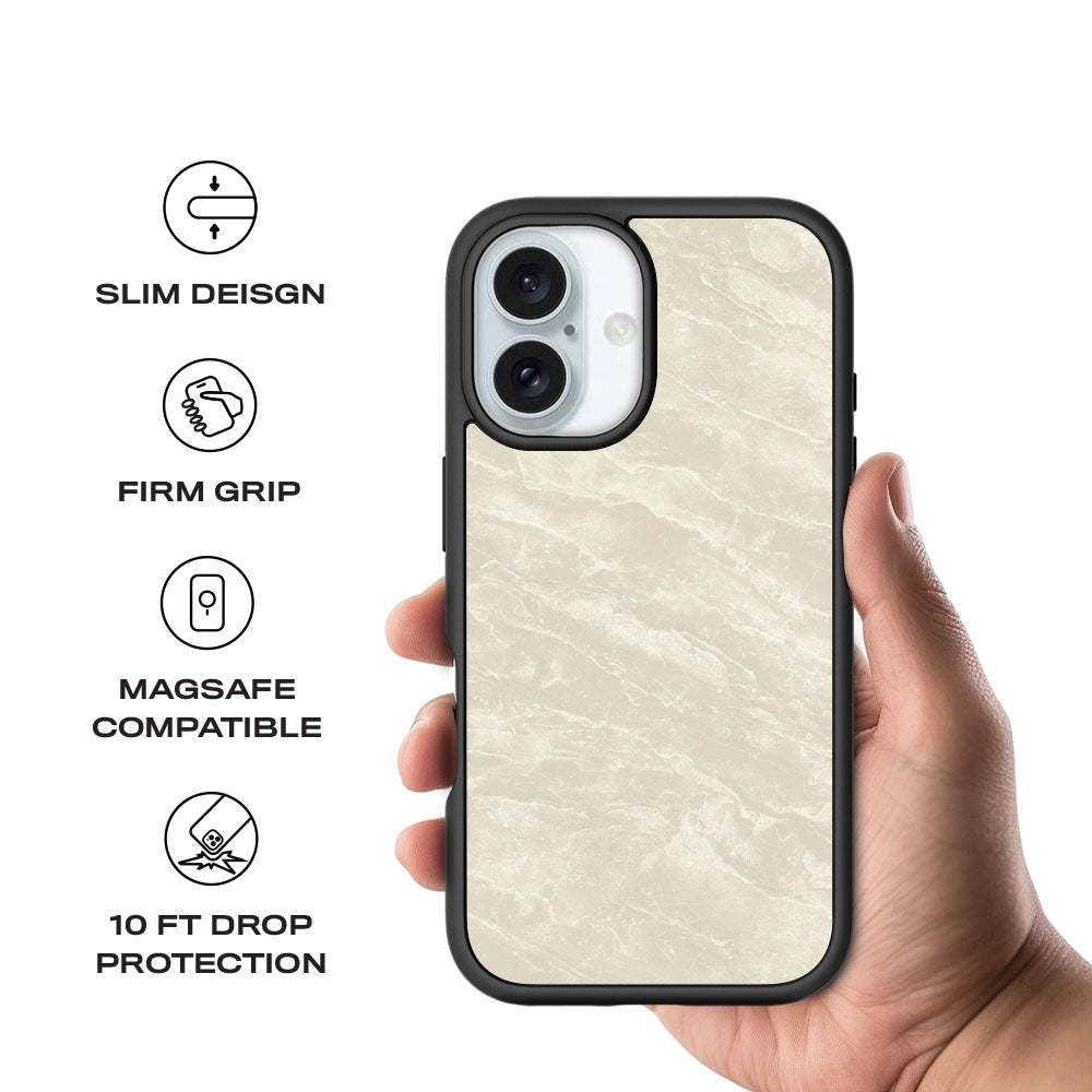 Marble Textured Skin with Shockguard Armour Magsafe Case for Apple iPhone 16 Plus