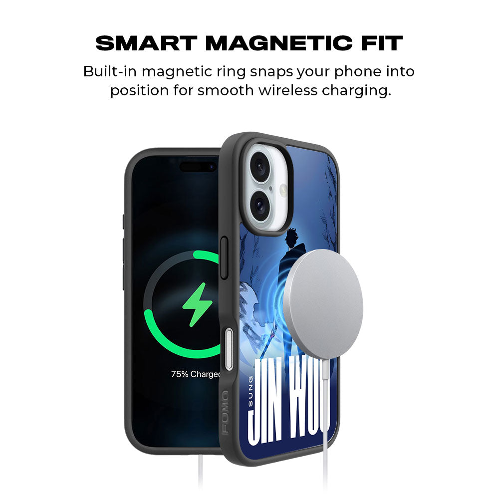 Jin Woo S-Rank Hunter Skin with Shockguard Armour Magsafe Case for Apple iPhone 16
