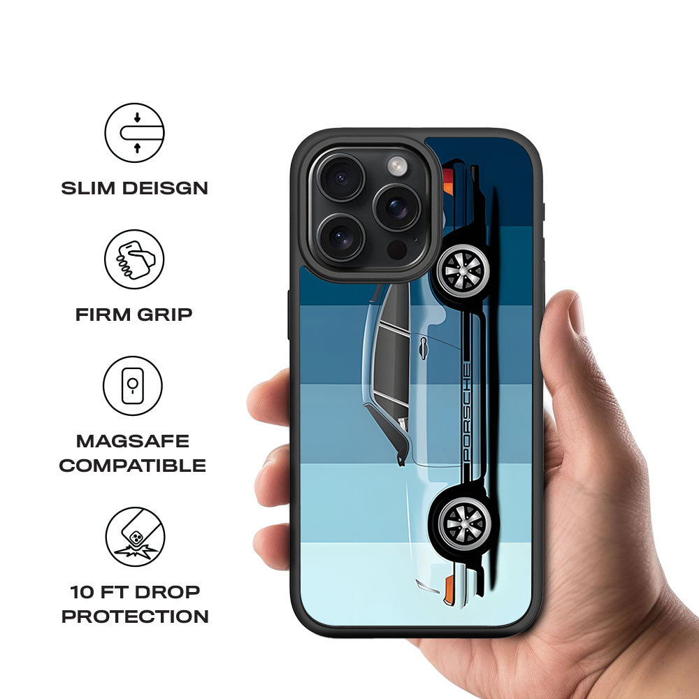 Porsche 911 Skin with Shockguard Armour Magsafe Case for Apple iPhone 15 Pro Max