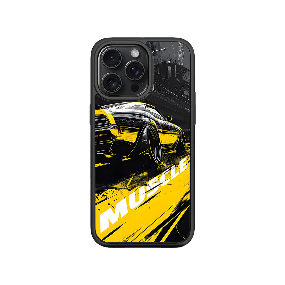 Black Muscle Skin with Shockguard Armour Magsafe Case for Apple iPhone 15 Pro