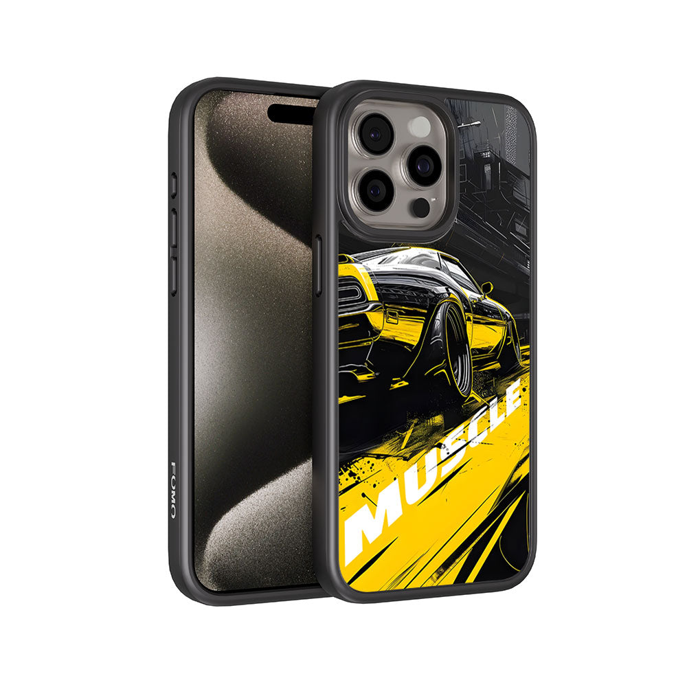 Black Muscle Skin with Shockguard Armour Magsafe Case for Apple iPhone 15 Pro