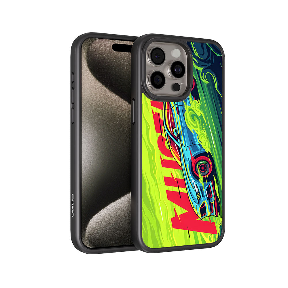 Ford Mustang Skin with Shockguard Armour Magsafe Case for Apple iPhone 15 Pro