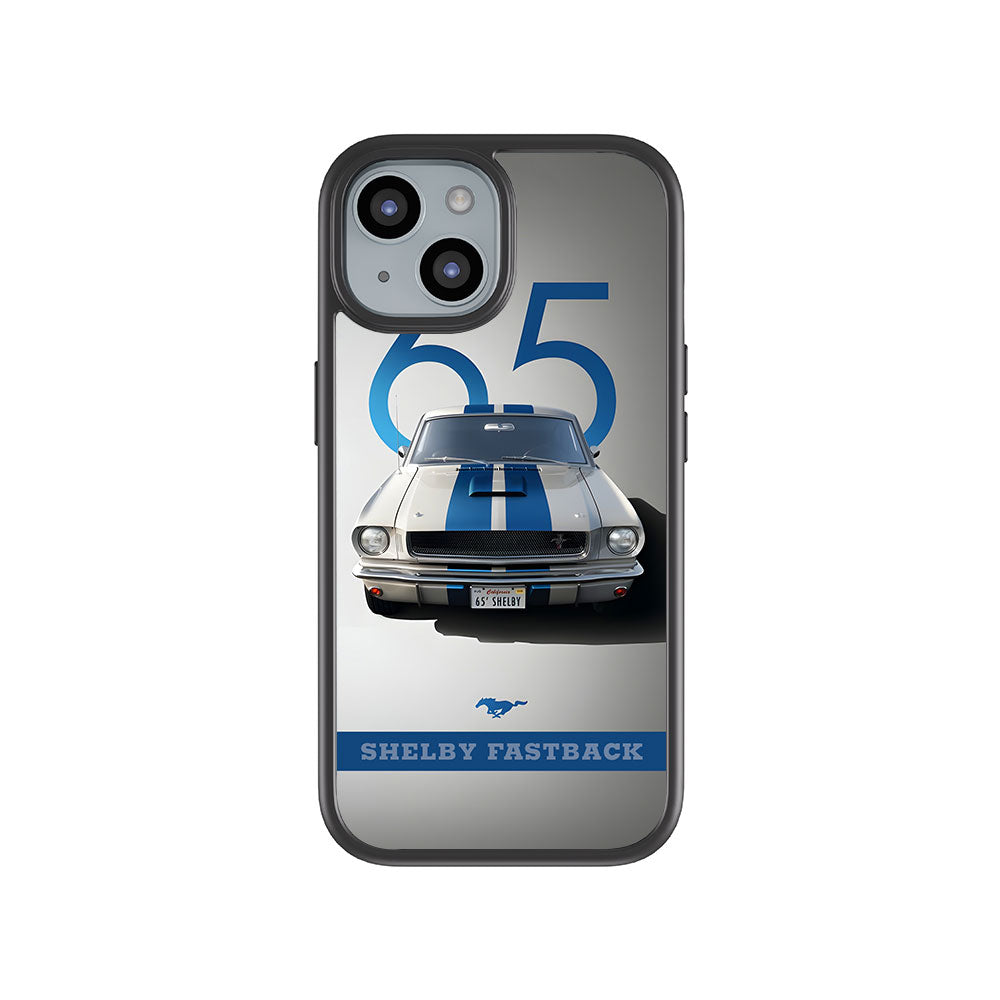 Cobalt Blue Shelby Mustang GT350 Skin with Shockguard Armour Magsafe Case for Apple iPhone 15 Plus