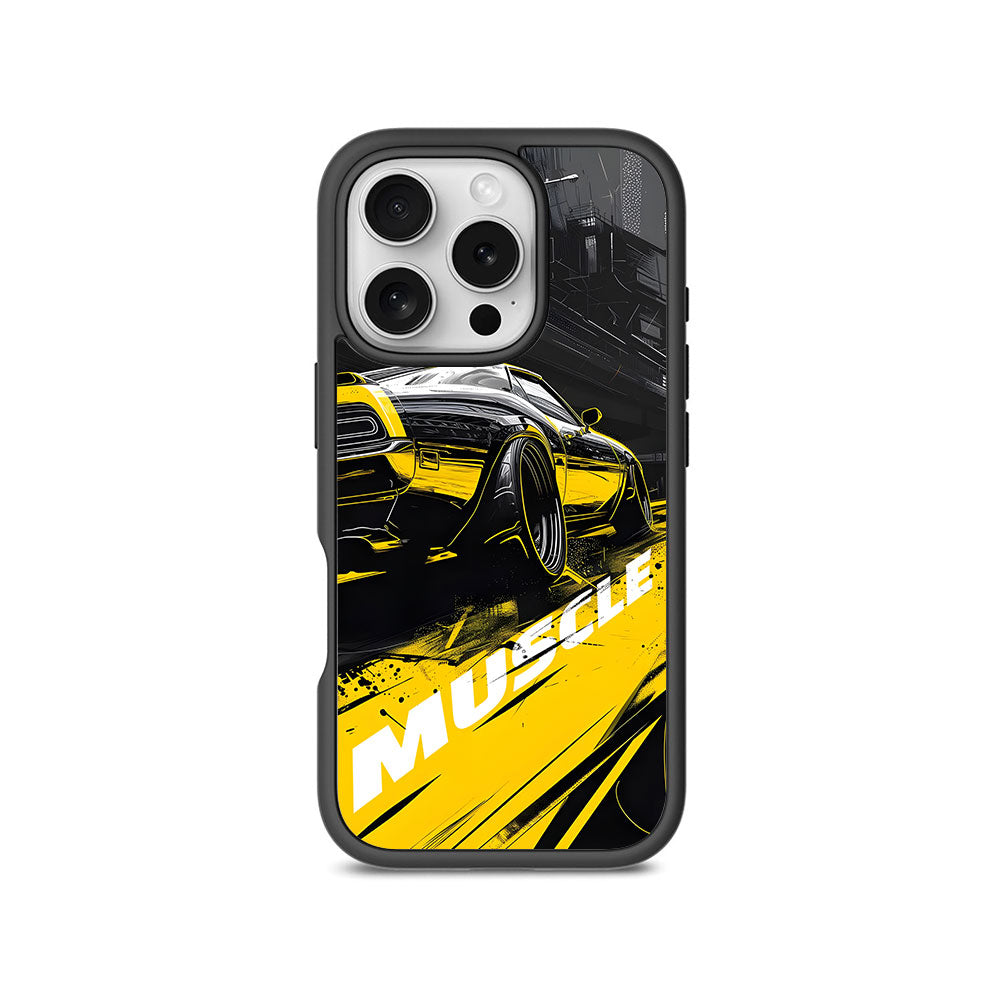 Black Muscle Skin with Shockguard Armour Magsafe Case for Apple iPhone 16 Pro