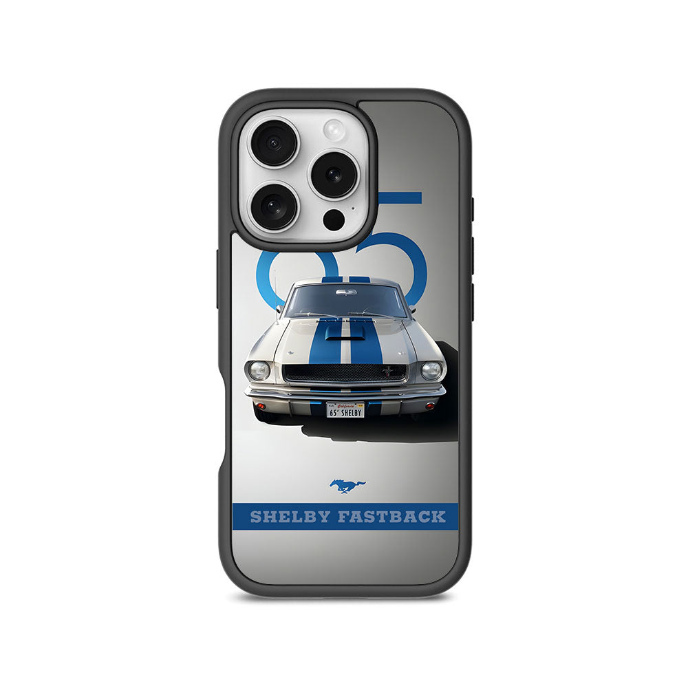 Cobalt Blue Shelby Mustang GT350 Skin with Shockguard Armour Magsafe Case for Apple iPhone 16 Pro Max