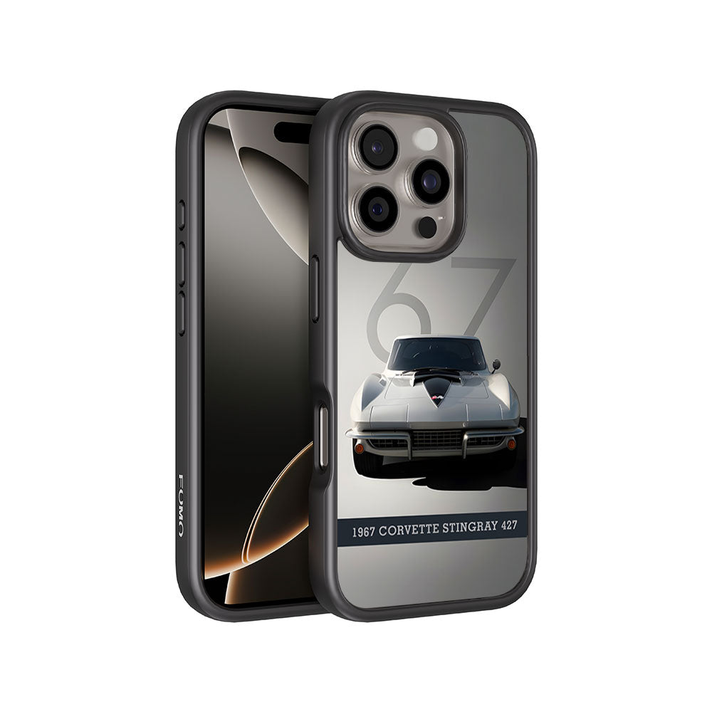 1967 Corvette Stingray Skin with Shockguard Armour Magsafe Case for Apple iPhone 16 Pro