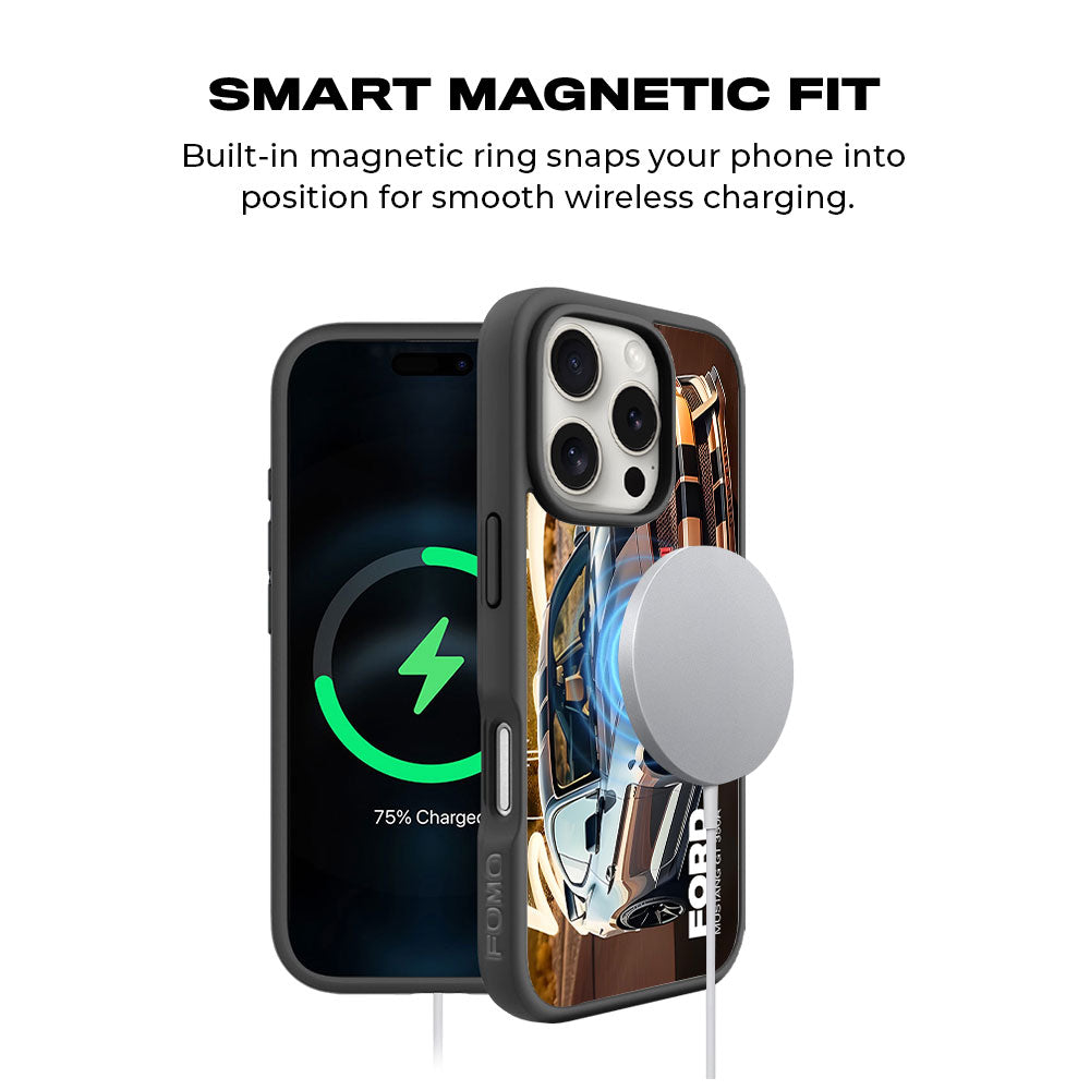 Ford Mustang GT 350R Skin with Shockguard Armour Magsafe Case for Apple iPhone 16 Pro