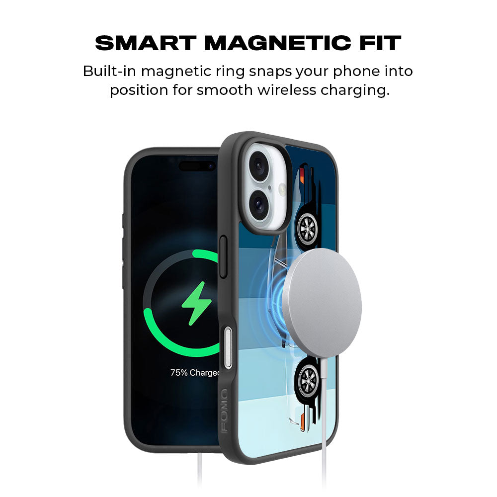 Porsche 911 Skin with Shockguard Armour Magsafe Case for Apple iPhone 16 Plus