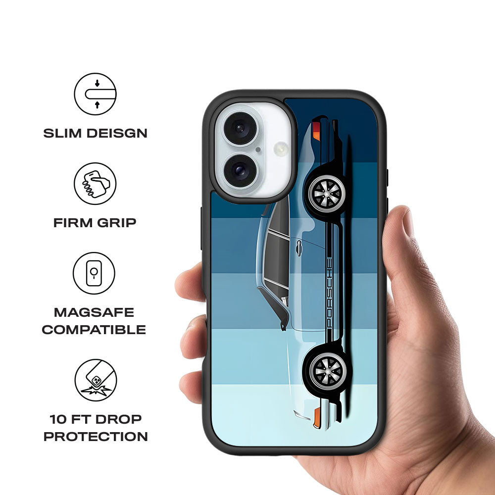 Porsche 911 Skin with Shockguard Armour Magsafe Case for Apple iPhone 16