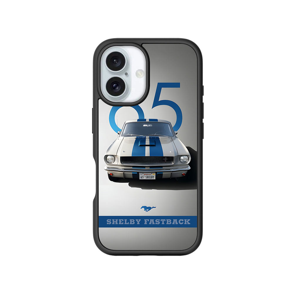 Cobalt Blue Shelby Mustang GT350 Skin with Shockguard Armour Magsafe Case for Apple iPhone 16