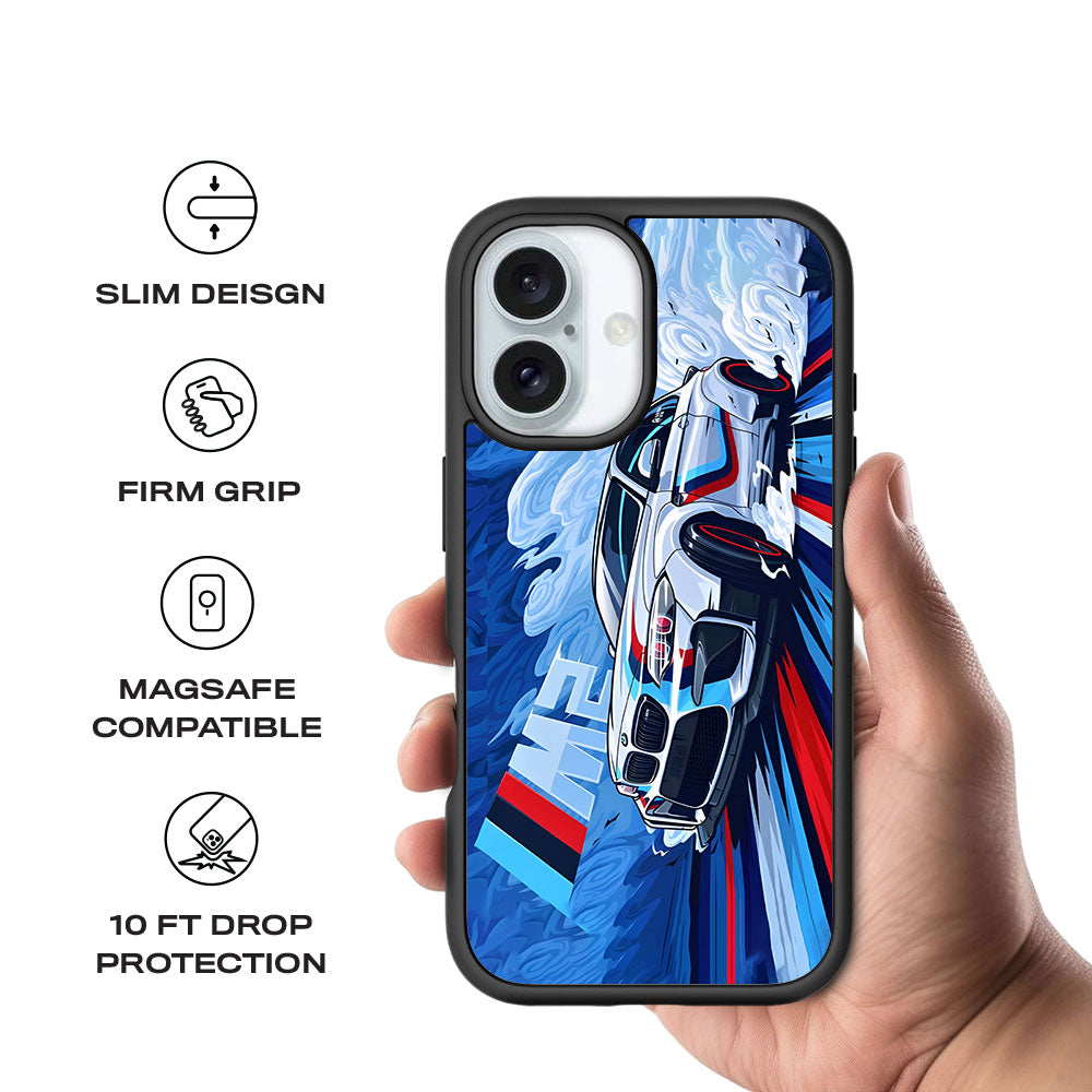 BMW M2 Skin with Shockguard Armour Magsafe Case for Apple iPhone 16