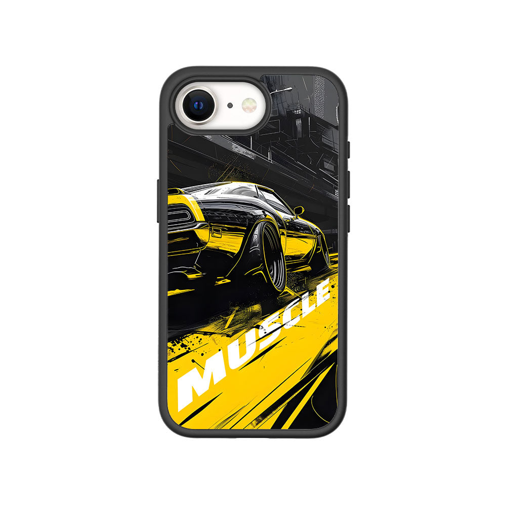 Black Muscle Skin with Shockguard Armour Magsafe Case for Apple iPhone 16E