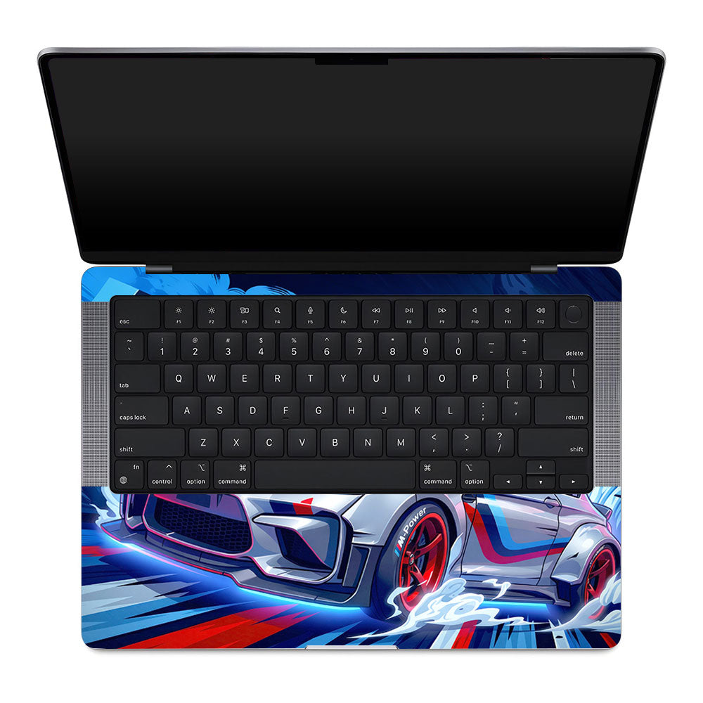 BMW M Performance MacBook Pro 14 M1, M2, M3, M4 2021-2024 3D Laptop Skin
